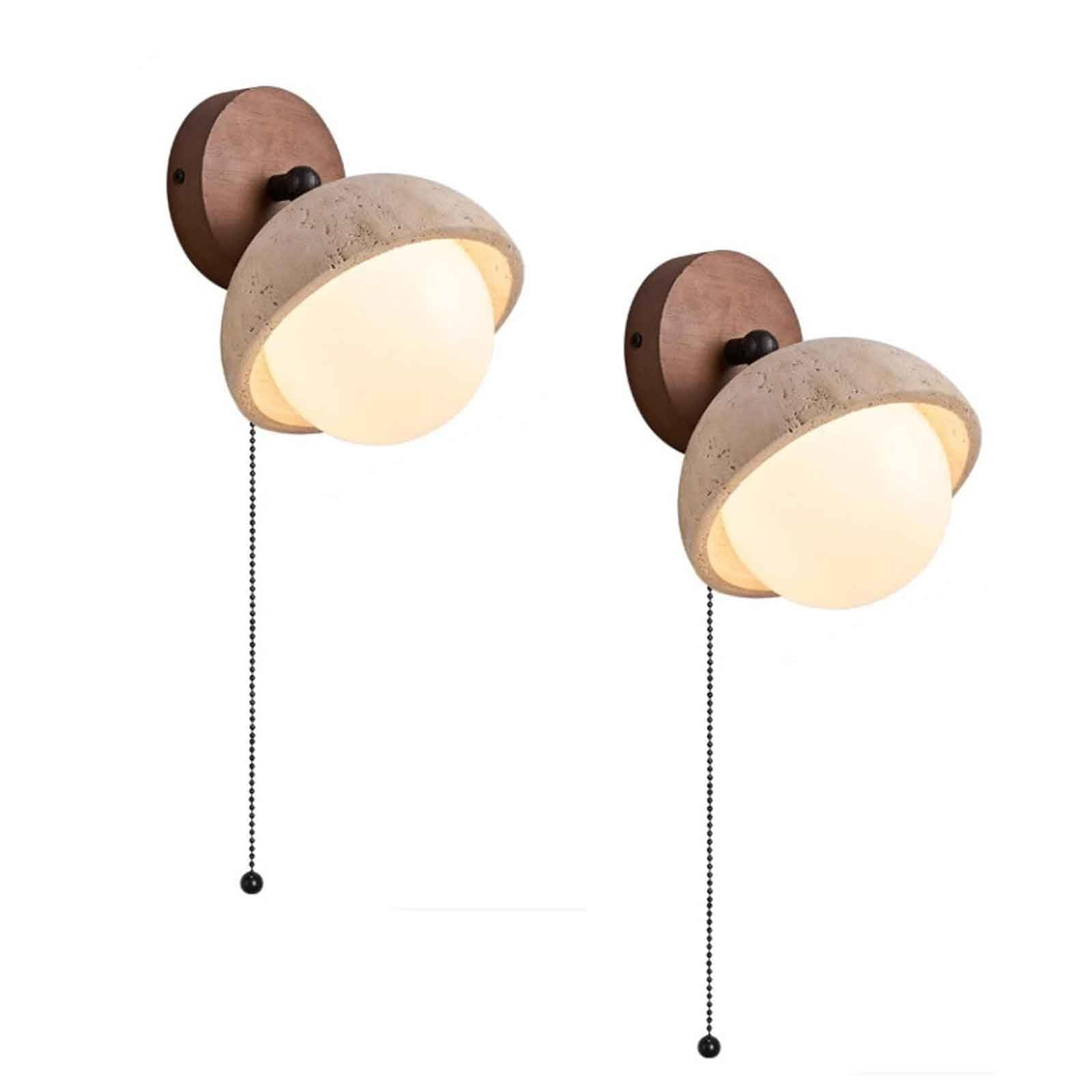 Kinkiet do sypialni, korytarza, zestaw 2 lamp w stylu retro z włącznikiem łańcuszkowym, lampka nocna do czytania w stylu vintage do salonu, kawiarni