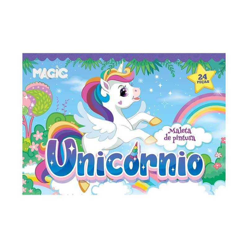 Kit Maleta de Pintura 24 peças Unicórnio