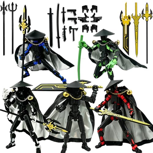 Image of Assembly Completed 2026 New Titan 13 Action Figure,Lucky Robot 13 Action Figures 3D Printed Multi Jointed Movable Figure,Nova 13 Action Figure for Collectors Desktop Decorations (5PCS)