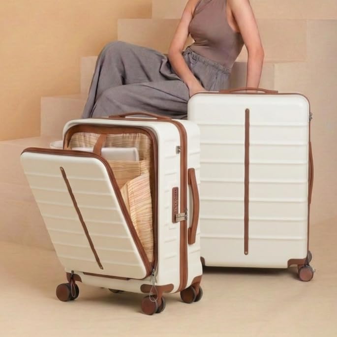 Image of Assembly Odyssey Pro Trolley Bag Set of 2 20, 24 Inch (55 & 65 cm) Hard Shell Polycarbonate Luggage Set Lightweight with Laptop Compartment with TSA Lock 8