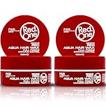 Redone Cire Aquatique Coiffante Rouge 150 ml | Forte Tenue l Gel Pour Les Cheveux | Ultra-tenue | Pour Hommes et Femmes | Parfum Fraise | Contrôle Maximum | Lot de 2