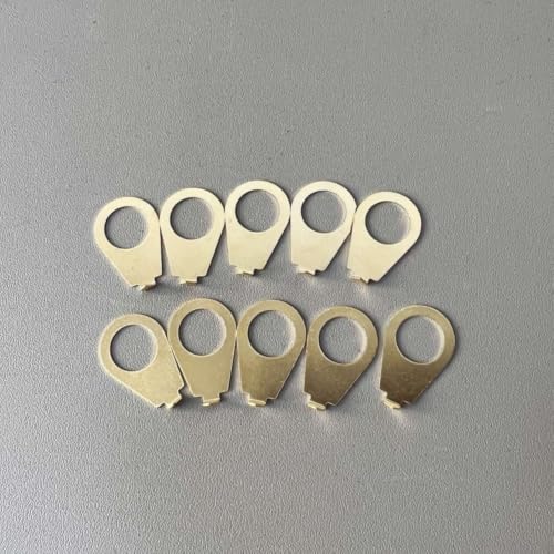 10pcs Guitar Knob Pointer Plates 3/8in Metal Washers(Gold)