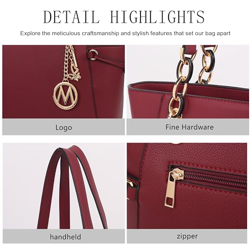 Image of MKF Collection Women's Tote Bag With Wristlet Wallet Bag, Vegan Leather Handbag Purse Set by Mia K