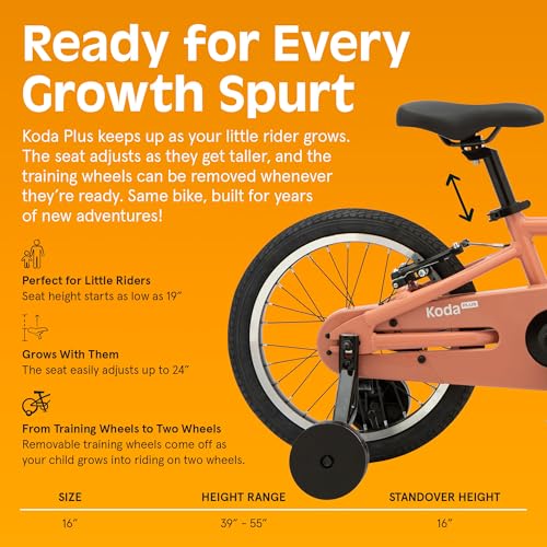 Image of Retrospec Koda Plus Kids Bike for Boys & Girls Ages 4-6 Years - 16 inch Children's Bicycle, Adjustable Seat & Handlebars