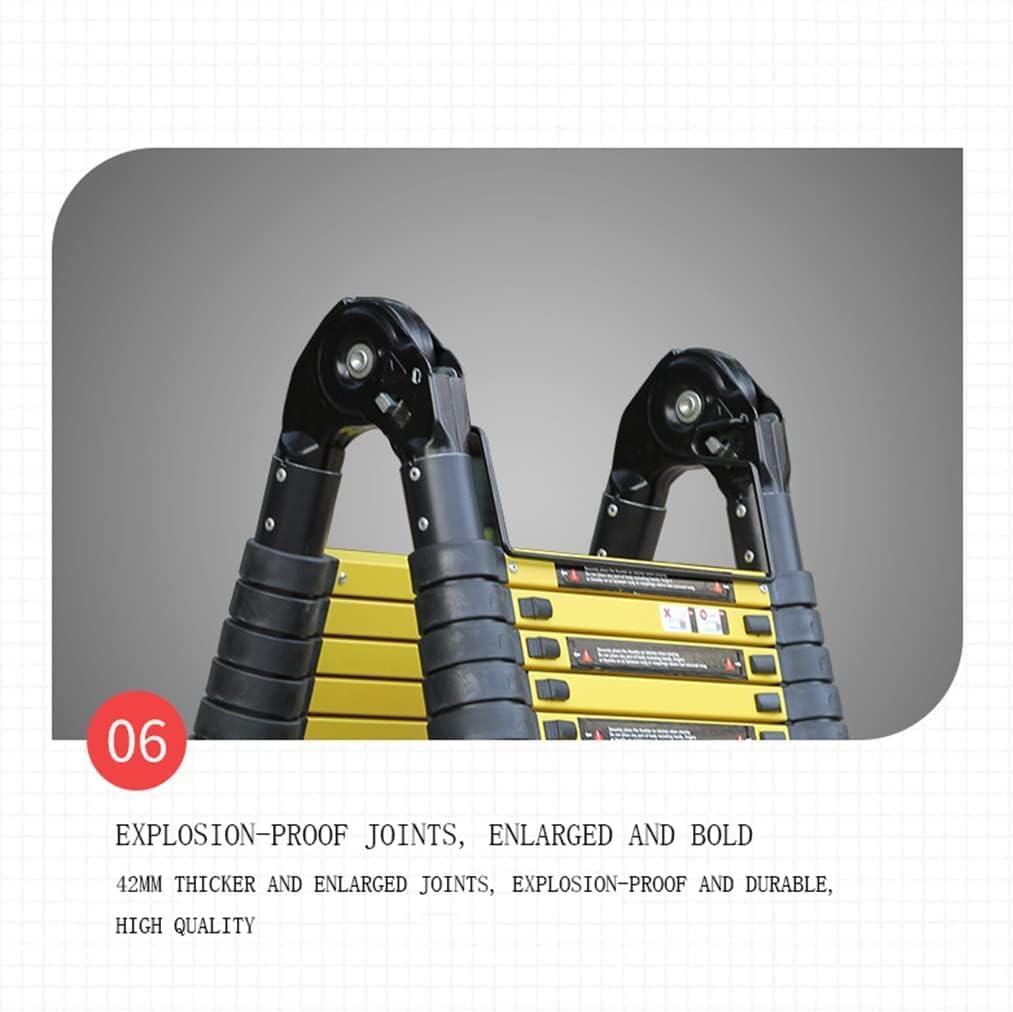 Telescoping Ladder,Telescoping Ladder,Multi-Purpose Ladders,Emergency Use Portable Extendable Step Ladders 330 Lb Large Loading Capacity