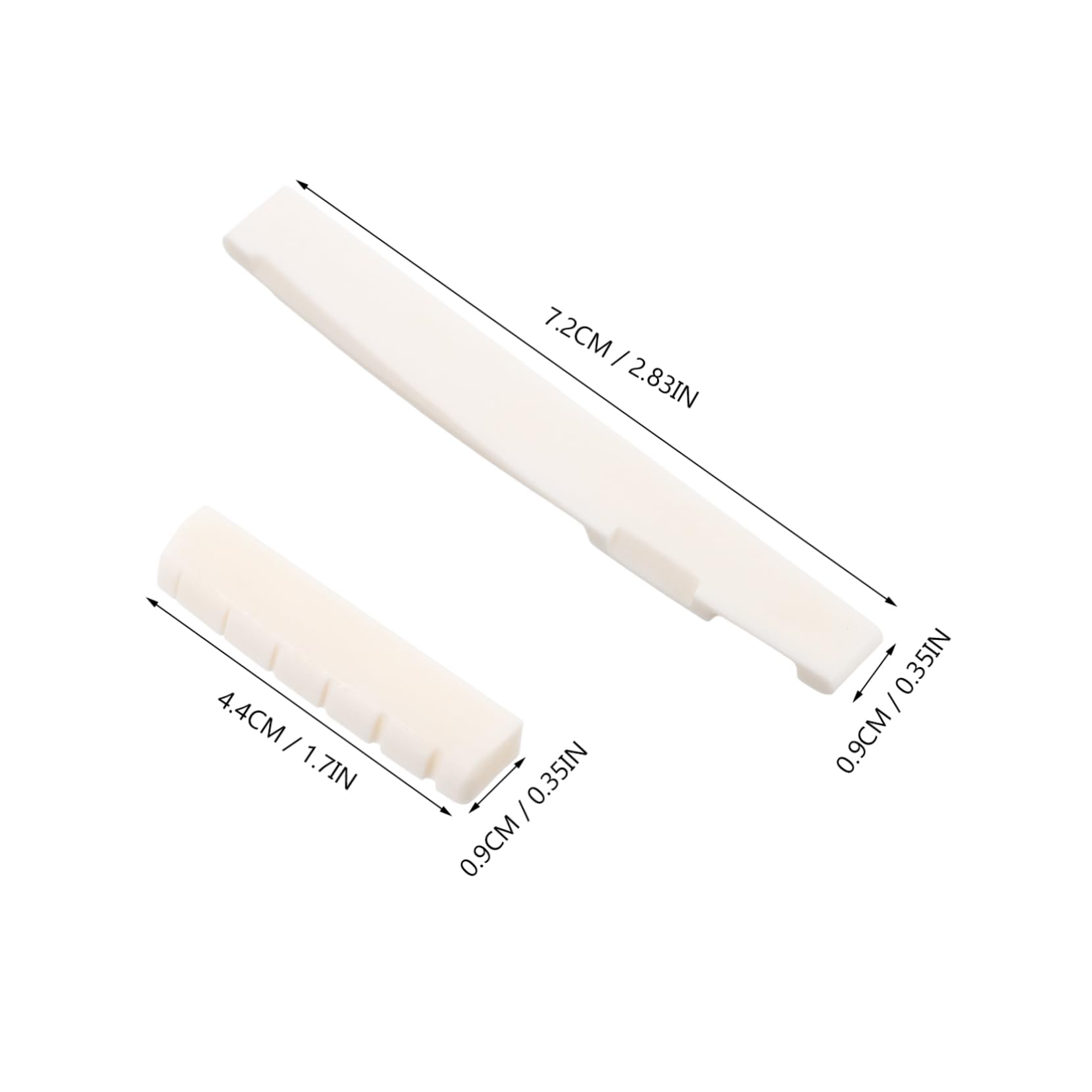 GALPADA 1Set Ox Bone Guitar Saddle and Nut for Acoustic Folk Guitars Luthier Tool for Enhanced Sound and Extended String and Nut Replacement Parts