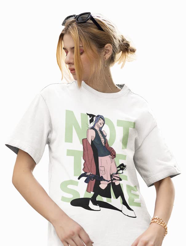 New North Not The Same Off-White Oversized fit T-Shirt for Women 3 5125LhjJXGL
