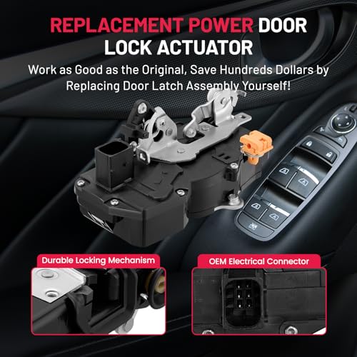 Image of SYERAL Power Door Lock Actuator RR Rear Right Passenger Side Latch Motor Compatible with H2 2003-2007 Replaces 15816391, 15254039, 15134816, 15182171