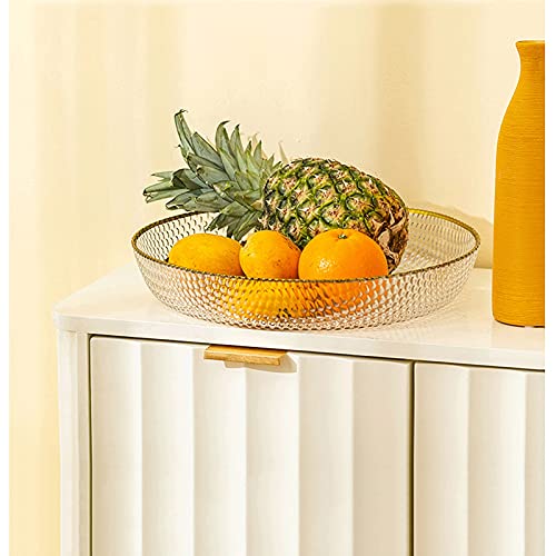Fruit Basket The Living Room Fruit Dish Glass All Transparent Fruit Dish Candy Dish for Fruit Snacks Decorative Display Stand Decorative Fruit Bowl
