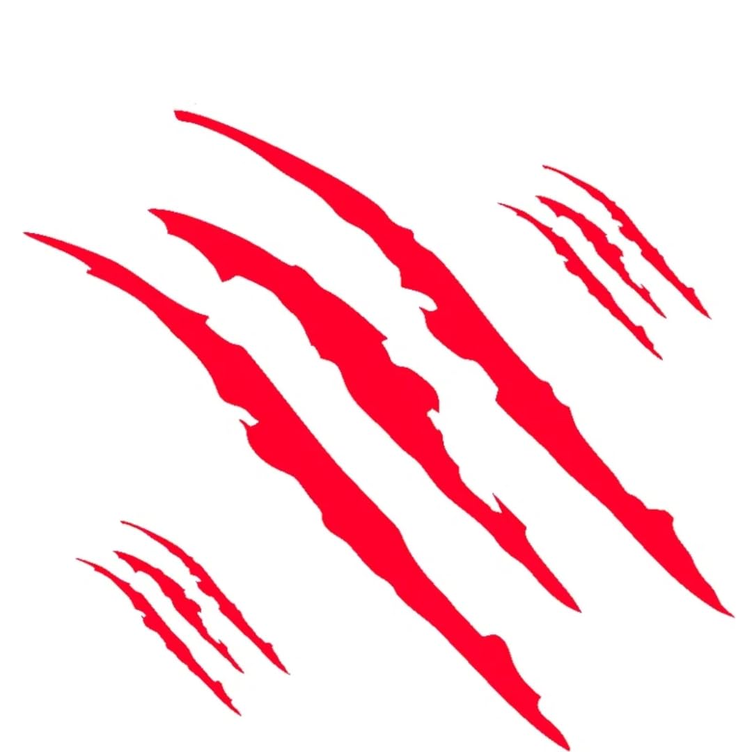Xfaklianran for Funny Car Sticker Reflective Monster Claw Scratch Stripe Marks Scratches Decal Auto Headlight Body Decor Decal Stickers(red 3pcs)