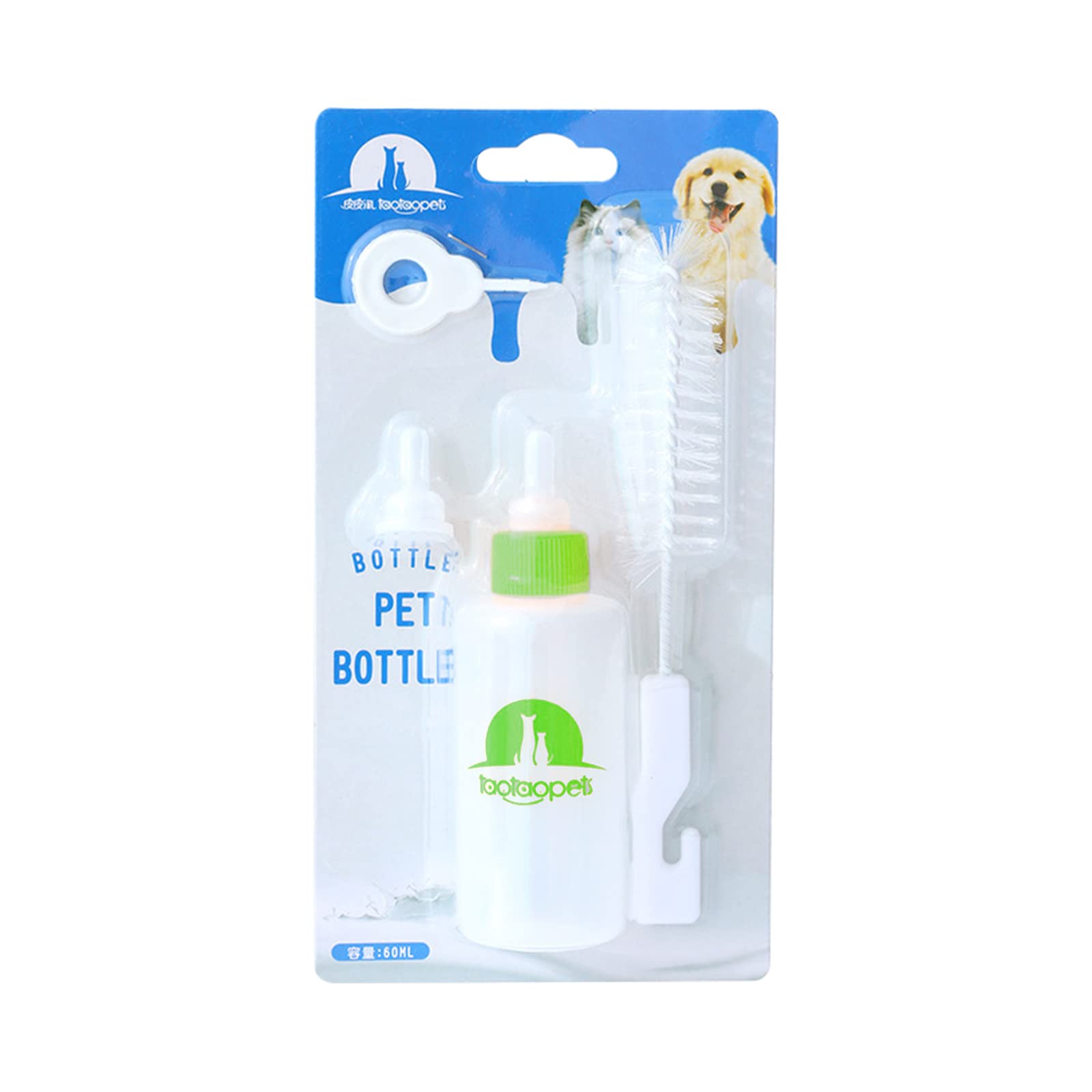 Pet Nursing Kit Pet Bottles and Nursing Supplies Pet Milk Dispenser Feeding Pet Nursing Kit Green
