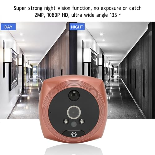 Beufee Campainha inteligente, visualizador de porta de 10 cm, 2 mp e 1080p, sensor de corpo humano,