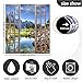 Window View Lake Mountains Dishwasher Magnet Cover Front Door Nature Scenery Decorative Refrigerator Covers Magnetic Sheet Sticker Wash Machine Fridge Panel Decal for Kitchen Appliance 23x26 in