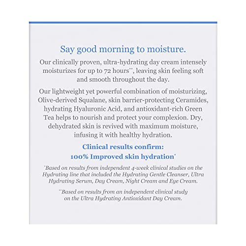 Derma-E Ultra Hydrating Antioxidant Day Cream – Advanced Face Moisturizer With Anti-Aging Squalane, Hyaluronic Acid And Ceramides To Smooth And Nourish, 2 Oz #TOP5