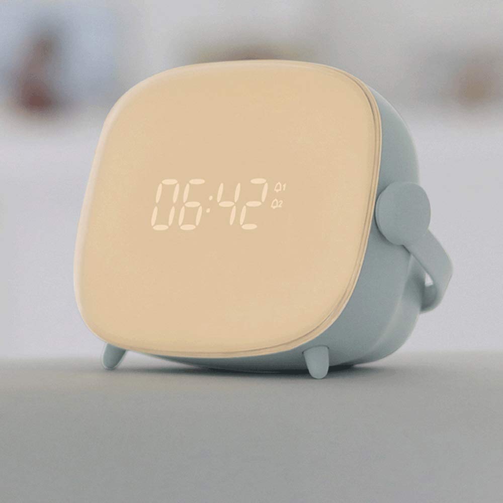 Bien Rechargeable lumière de Nuit Grande réveil Chambre lumière de Nuit d'affichage Lampe Multi-Fonctions Miniature (Color : B)