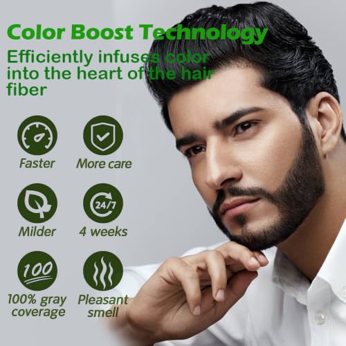 Shampoo Tinte Negro Natural para Cabello 420 ml miniatura 7