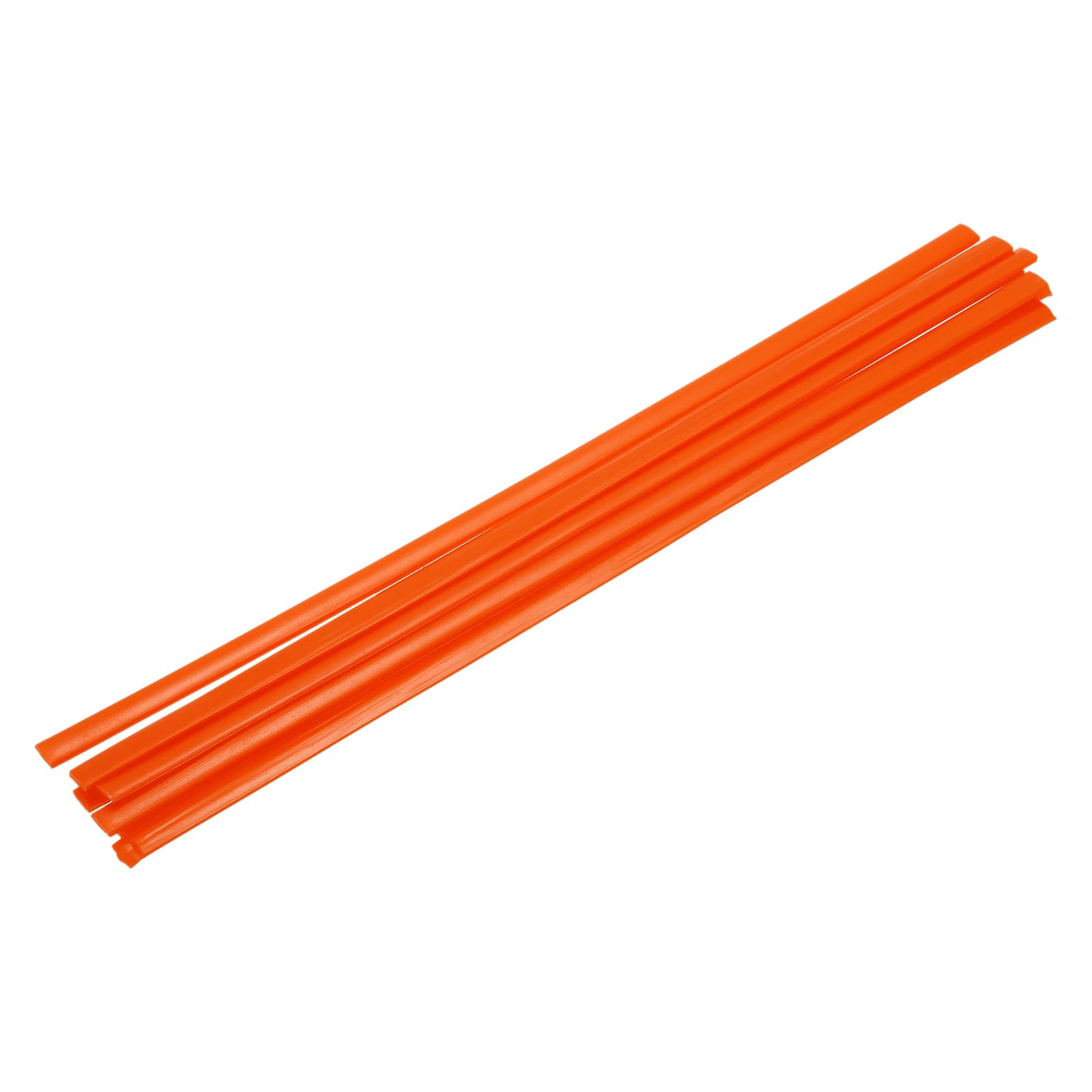 sourcing map 8 Pcs Orange Plastic Welding Rods 9.5mm x 330mm HDPE Flat Ribbon Plastic Welding Strip for Repairing Water Tanks Forklift Pallets Trash Cans Transfer Troughs(0.4inch x 13inch)