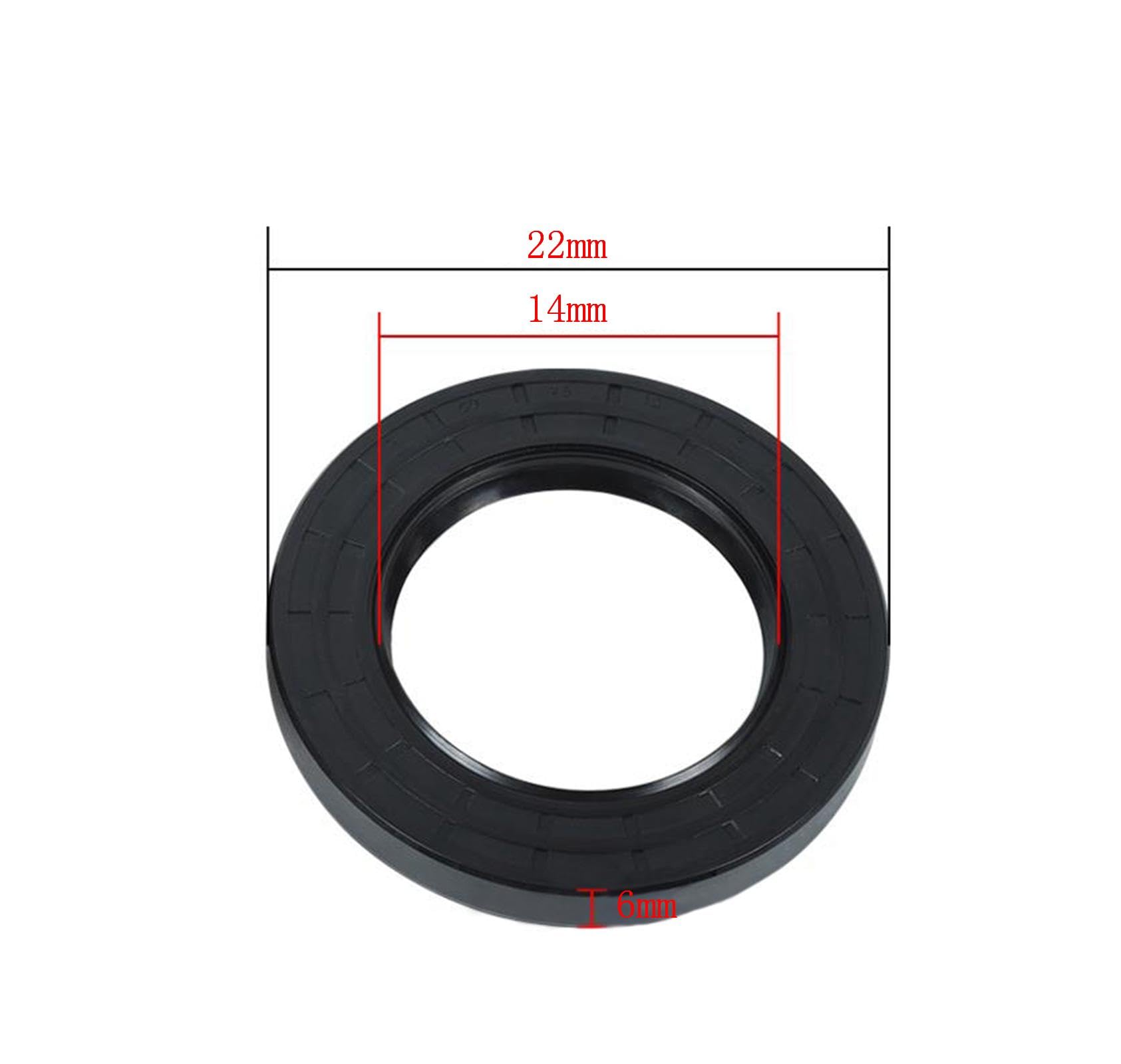 10 Stück TC-Skelettöldichtung 14 x 22 x 6mm, Jointà lèvres en nitrile NBR métrique avec ressort