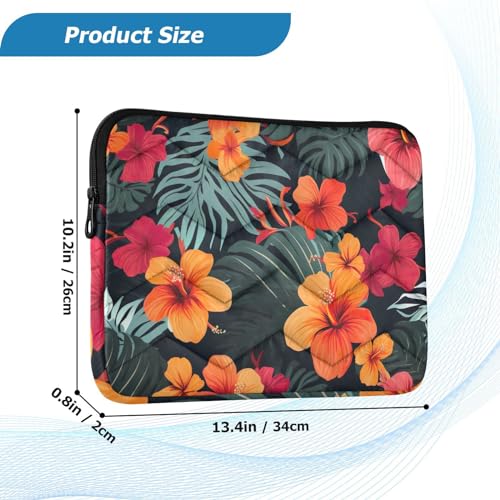 Funda para laptop 13-14 pulgadas con diseño tropical Hibiscus miniatura 3