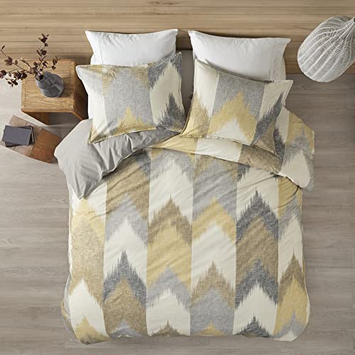 Image of Ink+Ivy Alpine Duvet Cover Set, Yellow, Full /Queen