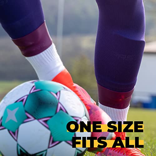 PASTE ยฎ Shin guard straps soccer silicone adult men women, kids children & youth purple, Shinguard holders, pads & stays - Image 2