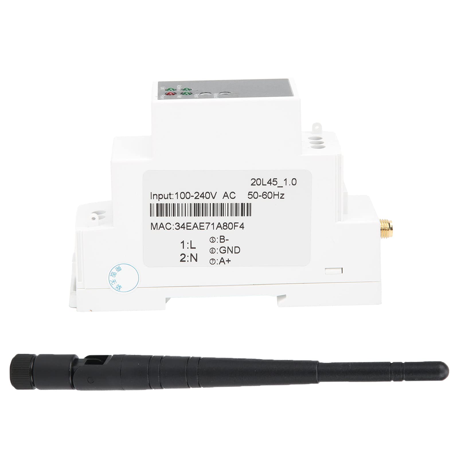 Servidor Serie WiFi RS485 Módulo Ethernet Montaje en Riel 100-240VAC Modbus