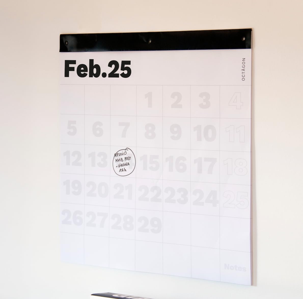 OCTÀGON DESIGN | 2025 Giant Wall Planner | Planer ścienny | Kalendarz | Myśl duże, planuj duże! | 12 arkuszy | Duży rozmiar, 69 W x 76 h cm