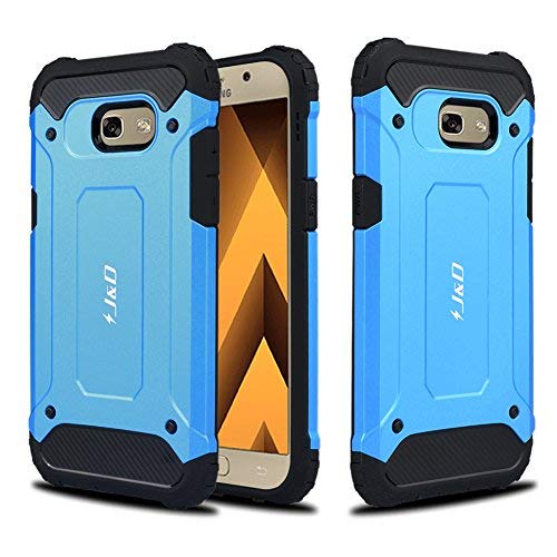J&D Compatibile Per Custodia Galaxy A5 (2017 Version), [Protezione Robusta] [Armatura Sottile] Ibrida Antiurta Protettiva aspra Custodia per Samsung Galaxy A5 (Release in 2017) - Blu
