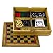 Wooden Games Compendium | Portable Six in One Combination Game Set