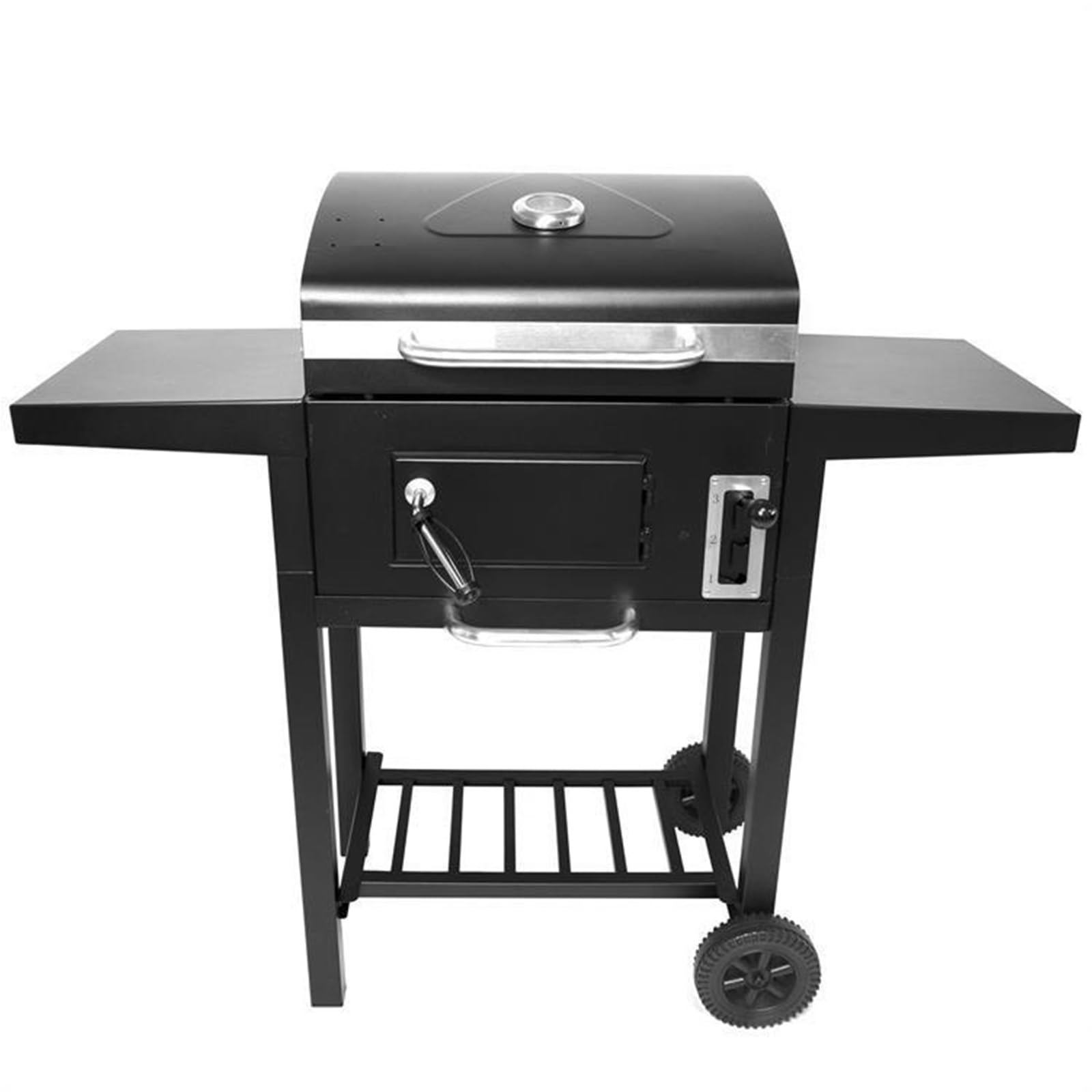 Charcoal Grill, with Dual-zone Individually Adjustable Charcoal Tray and Foldable side Table, the Perfect Grill for Outdoor Gatherings with Family and Friends