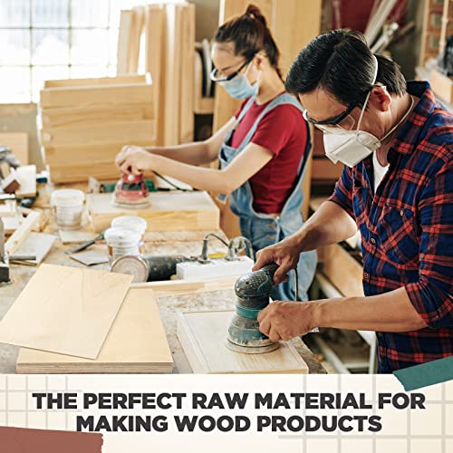 45 Pieces Birch Plywood 12 X 12 X 1/8 Inch Unfinished Wood Arts Crafts 3 Mm Thick Craft Plywood Sheets For School Diy Projects, Drawing, Painting, Wood Engraving, Burning Laser Projects #TOP3