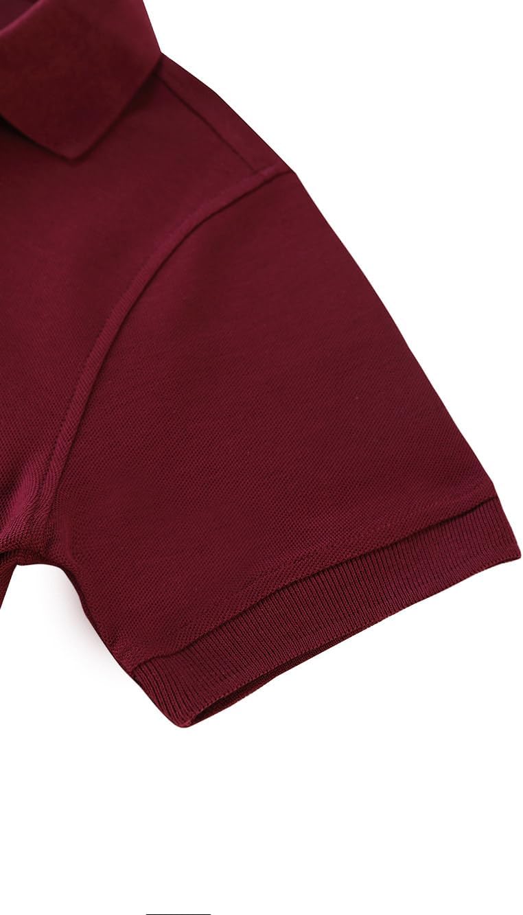 Smith's American Boys' S/S Polo Shirt - Burgundy, 3t