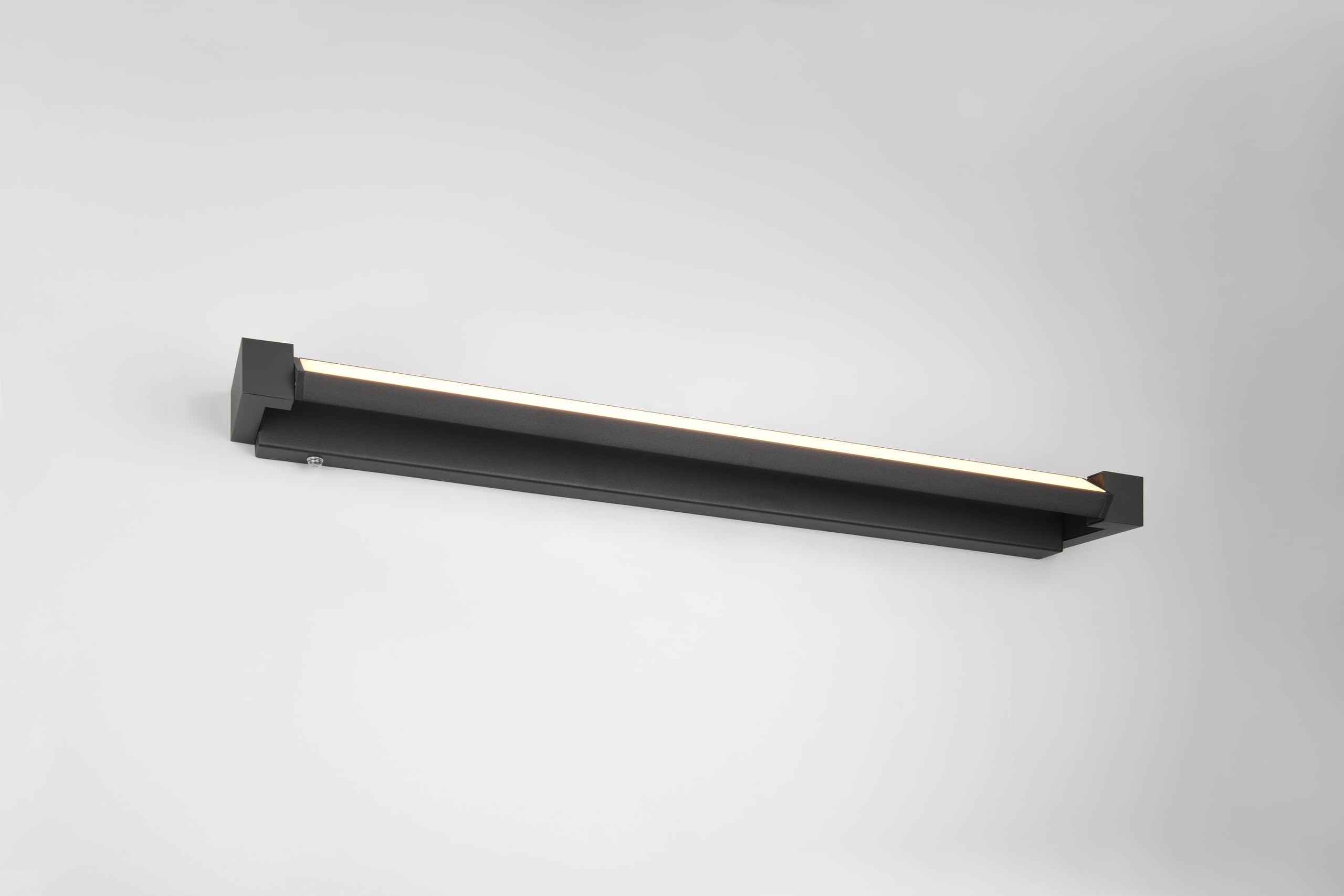 Trio Leuchten LED Badezimmer Wandleuchte Fabrizio 284779132, Aluminium Schwarz matt, 15.5 Watt LED, Lichtfarbe einstellbar, dimmbar