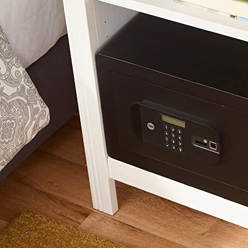 Image of Yale High Security Biometric Safe Locker 18.6L | Fingerprint, PIN & Key Access | Motorised Lock, Laser-Cut Door | LED Light & Hooks | Home & Office Safe | YSFB /250 /EB1