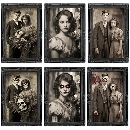 Scary Halloween Wall Decor 3D Face Moving Frames (3 Pack)