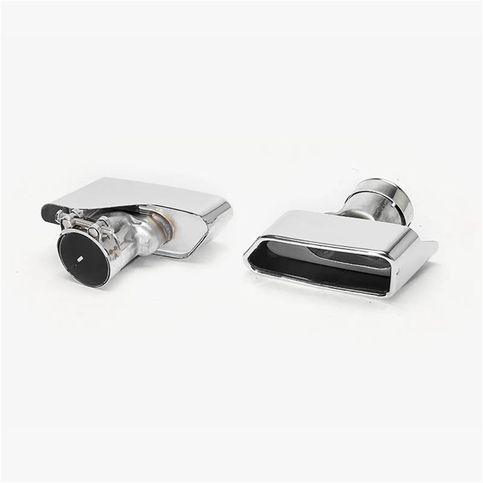 Silenciador de escape de coche en acero inoxidable de forma cuadrada para BMW Serie 5 F10 F18 plata 5