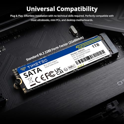 Timetec 1TB SSD 3D NAND SATA III 6Gb/s M.2 2280 NGFF 512TBW Read Speed Up to 550MB/s SLC Cache Performance Boost Internal Solid State Drive for PC Computer Laptop and Desktop (1TB) - Image 4