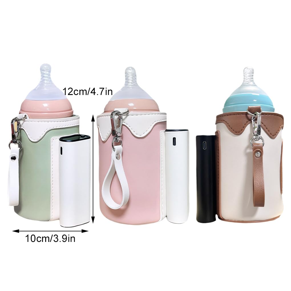 Scaldabiberon in viaggio Rimani portatile e ovunque Scaldalatte portatile per bambini Scaldabiberon, marrone