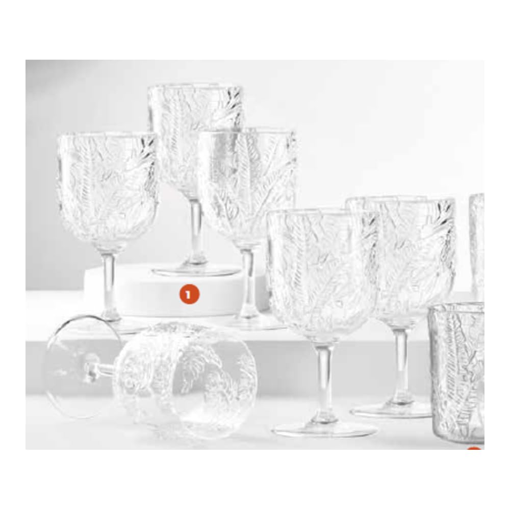 Brandani 50077 CALICE TROPICAL TRASPARENTE SET 6 PEZZI ACRILICO