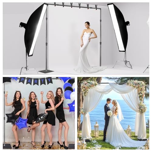 Soporte para fondo fotográfico ajustable 10x10 ft miniatura 5