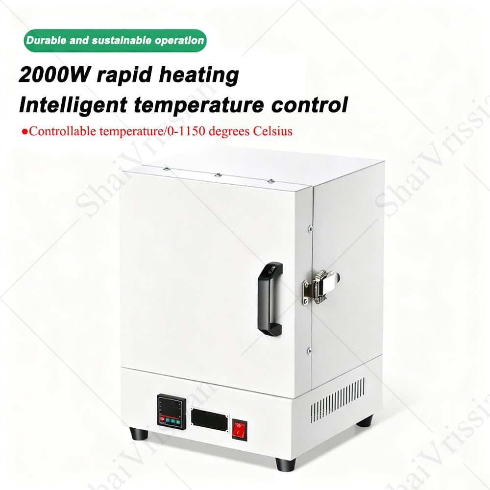 2000w Intelligent Lab Muffle Furnace,Electric Burnout Oven Kiln,Multifunctional High Temperature Furnace,0-1150°c,1°c Accuracy,for Metal Melting and Ceramics