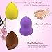 Professional Beauty Dry and wet makeup sponge，Beauty Foundation Blending Sponges, Flawless for Liquid, Cream, and Powder, Multi-colored Makeup Sponges-12 Pcs Set