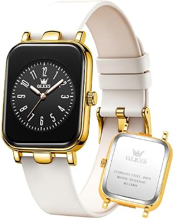 OLEVS Watch for Women Casual Fashion Silicone Strap Elegant Dress Dainty Quartz Waterproof Watches Easy Read