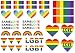Gay Pride LGBT Rainbow Temporary Tattoos By ASVP Shop