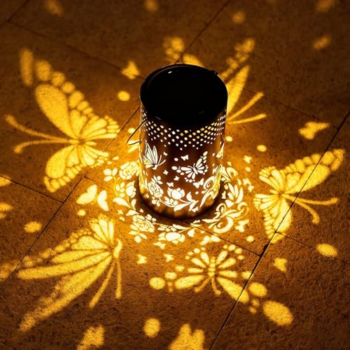 Image of BSGlobal Butterfly Solar Lanterns Outdoor Waterproof Hanging Lights
