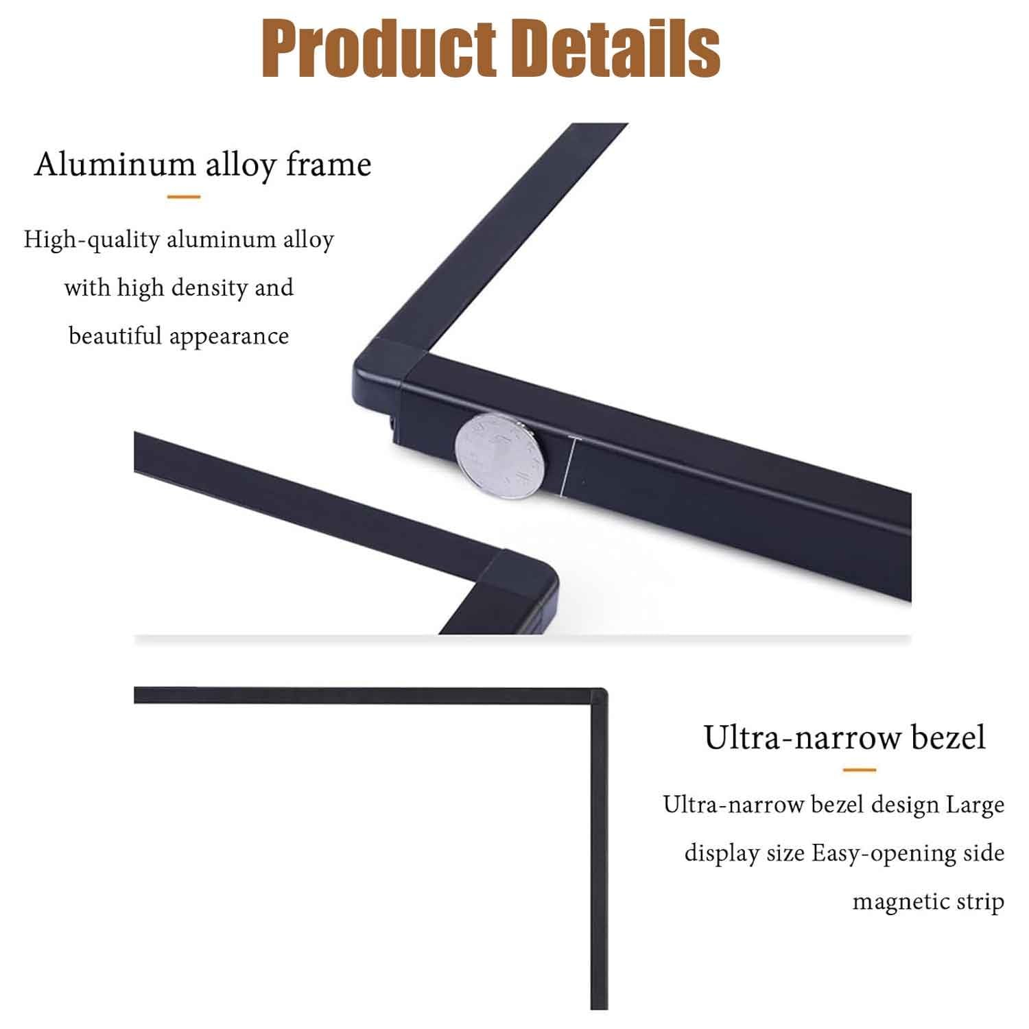 Caja de luz LED, tablero de menú retroiluminado montado en la pared, pantalla de visualización iluminada para restaurantes, tiendas, cafeterías