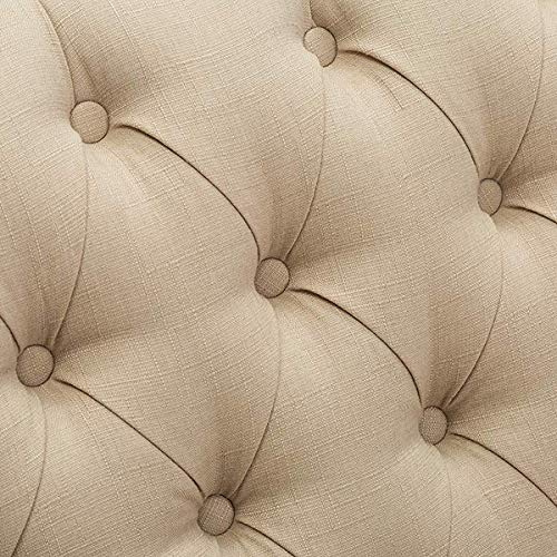 Apeaka Settee Bench Loveseat Sofa Couch Button Tufted Banquette Seating For Dining Room Living Room Bedroom Entryway Khaki Fabric #TOP5