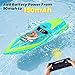 LAFALA Mini Remote Control Boat RC Boat 2.4Ghz 360 Rotating LED Light bulit-in Rechargeable Battery Pool BathtubToys Remote Control Boats for Kids 8-12 Years Birthday Gift Green
