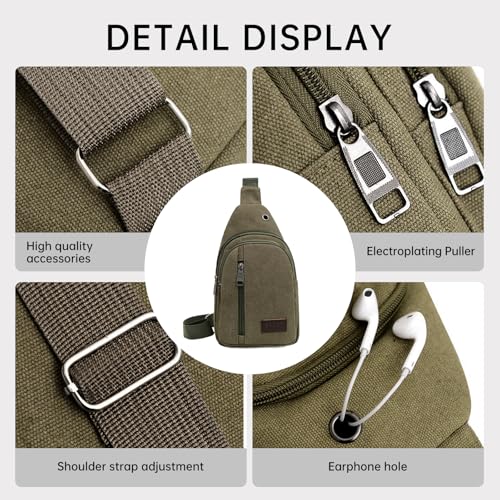 Mens Retro Fashion Solid Color Canvas Crossbody Bag for Men Women Durable Stylish Perfect for Travel Daily Use3