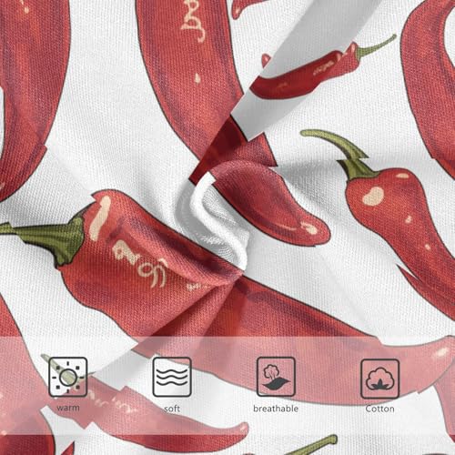 Wusikd Red Chili Girls' Underwear Cotton Peppers Girls Briefs Soft Toddler Underwear 2T3